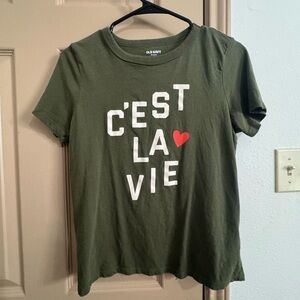 Old Navy Green Graphic Tee